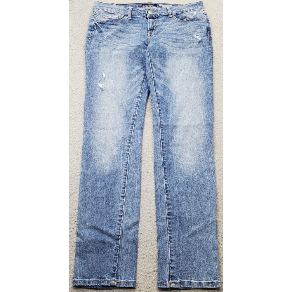 Aéropostale Skinny Jeans Womens 12 Reg Blue Denim Light Wash Distressed Stretch